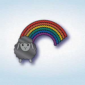 lgbtEWE - Black Glitter Sheep